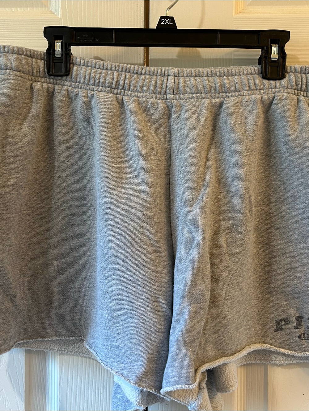Victoria Secret Pink Campus Fleece Gray Terry Lounge Shorts